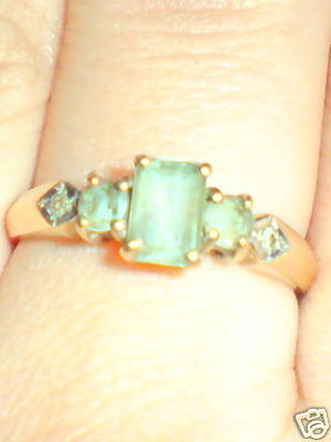 Aquamarine and Diamond ring