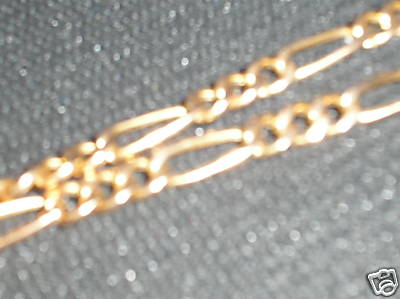 9ct Gold Figaro t-bar necklet