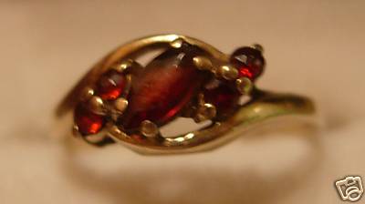 Gold Garnet Ring